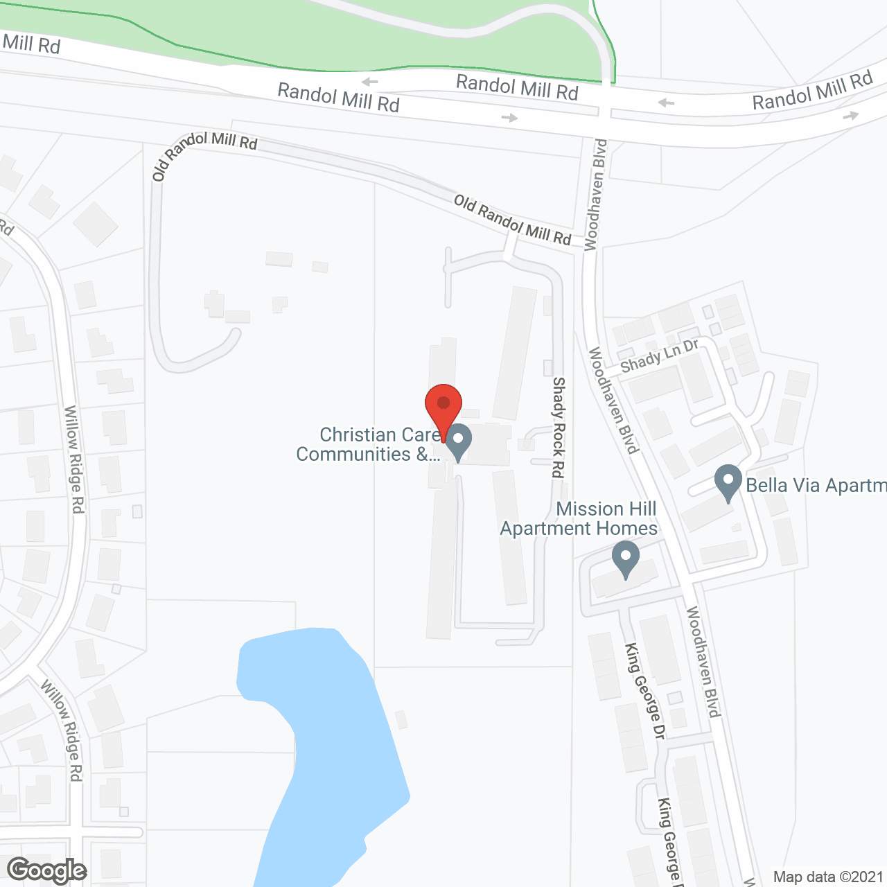 Lakewood Village in google map