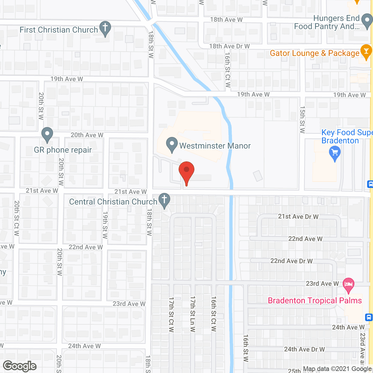 Westminster Bradenton Manor, a CCRC in google map