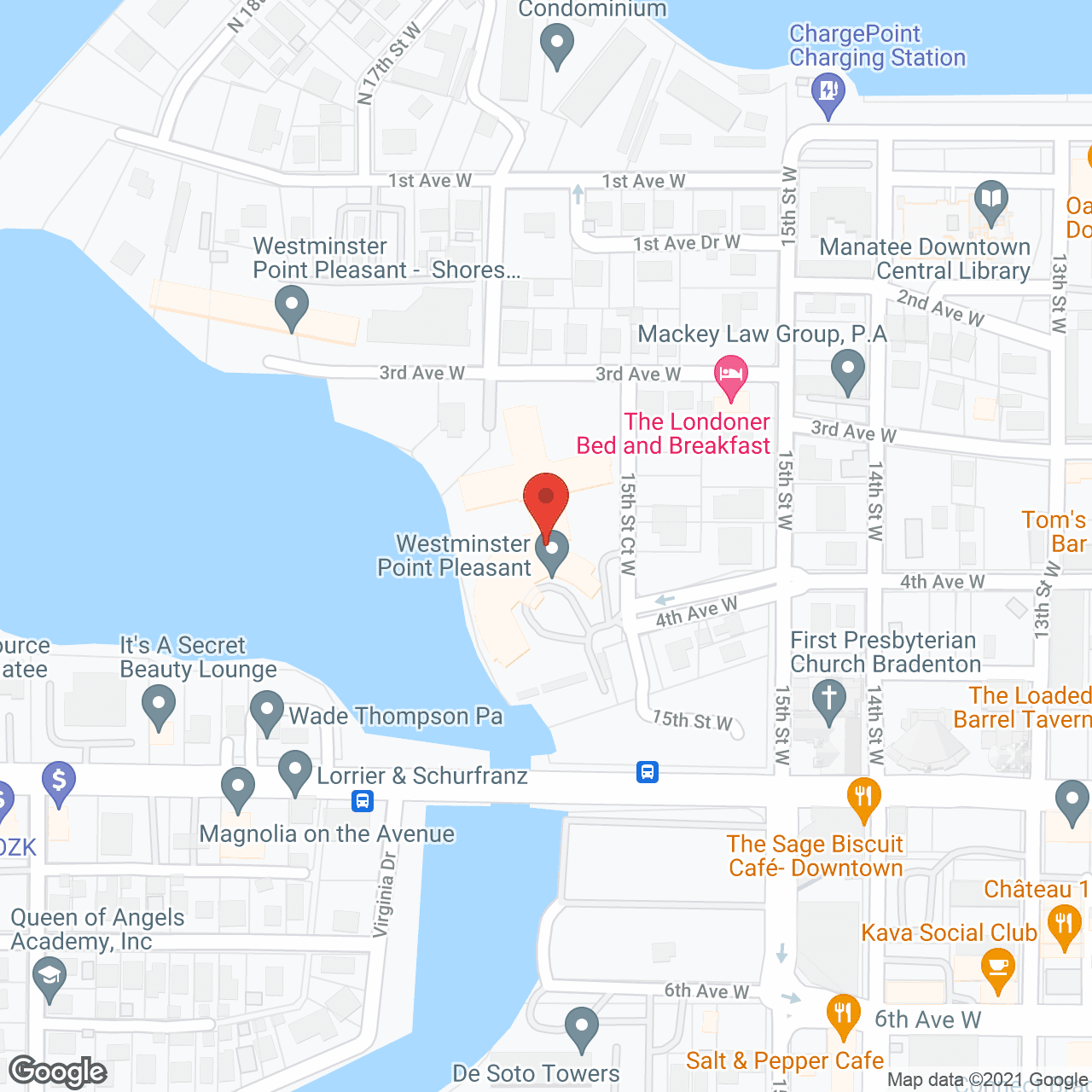 Westminster Bradenton Point Pleasant, a CCRC in google map