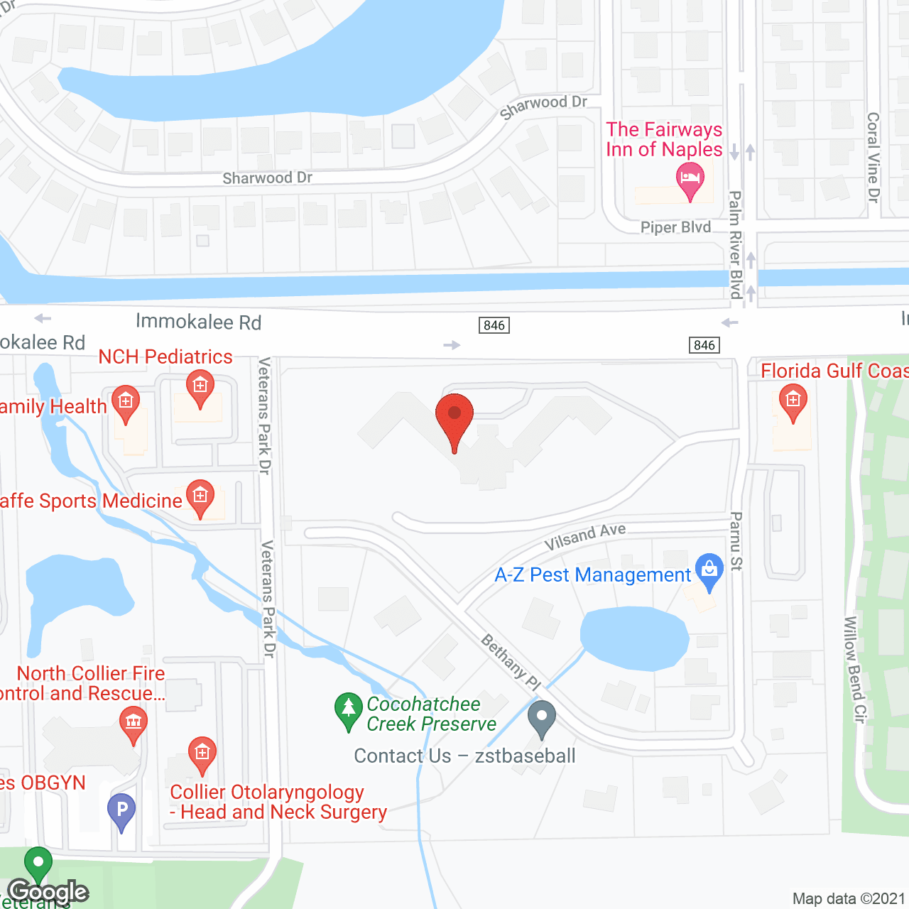 Solaris Senior Living North Naples in google map