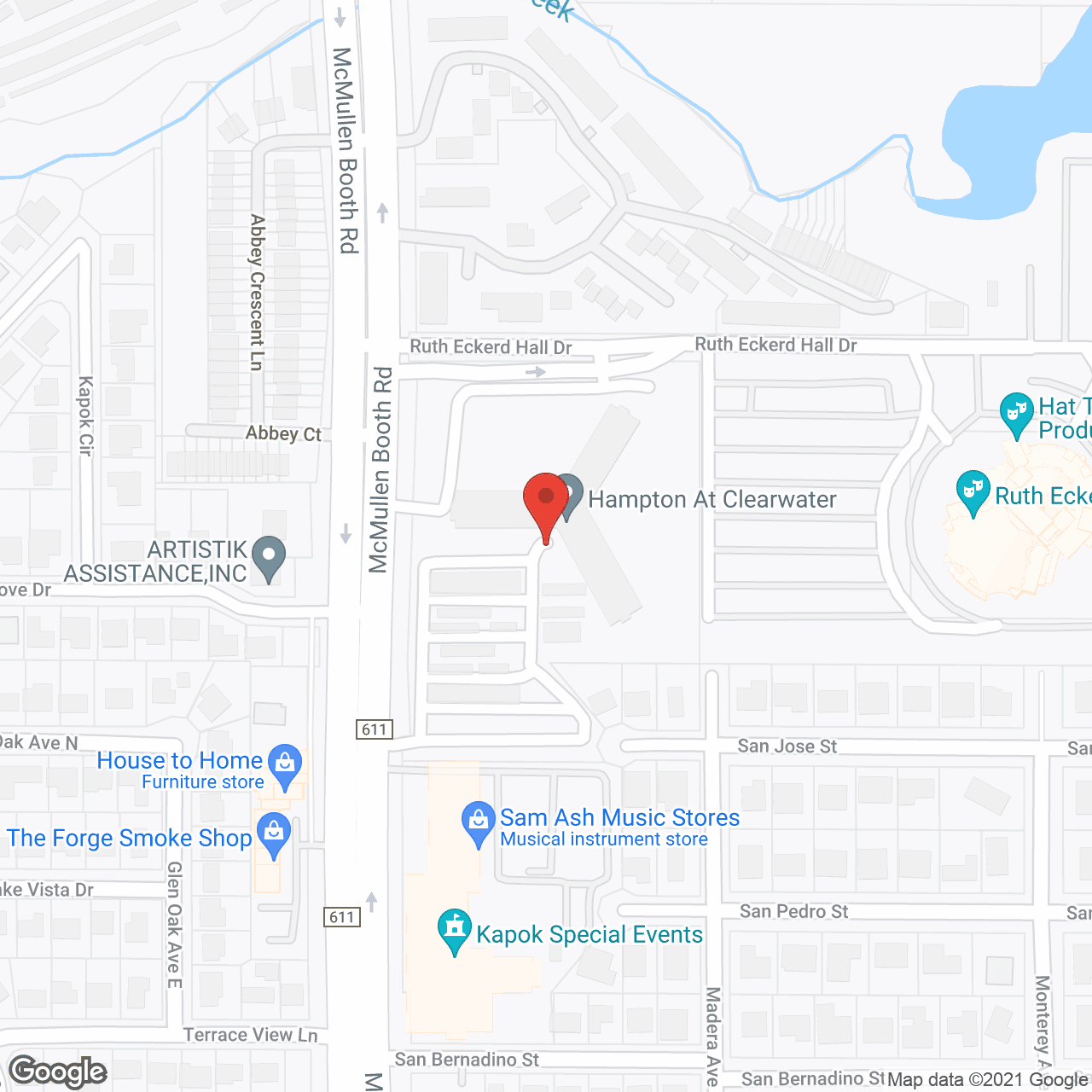 Hampton Apartments in google map