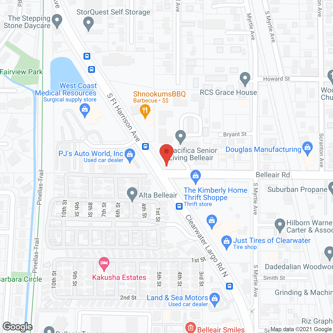 Cottages at Belleair in google map