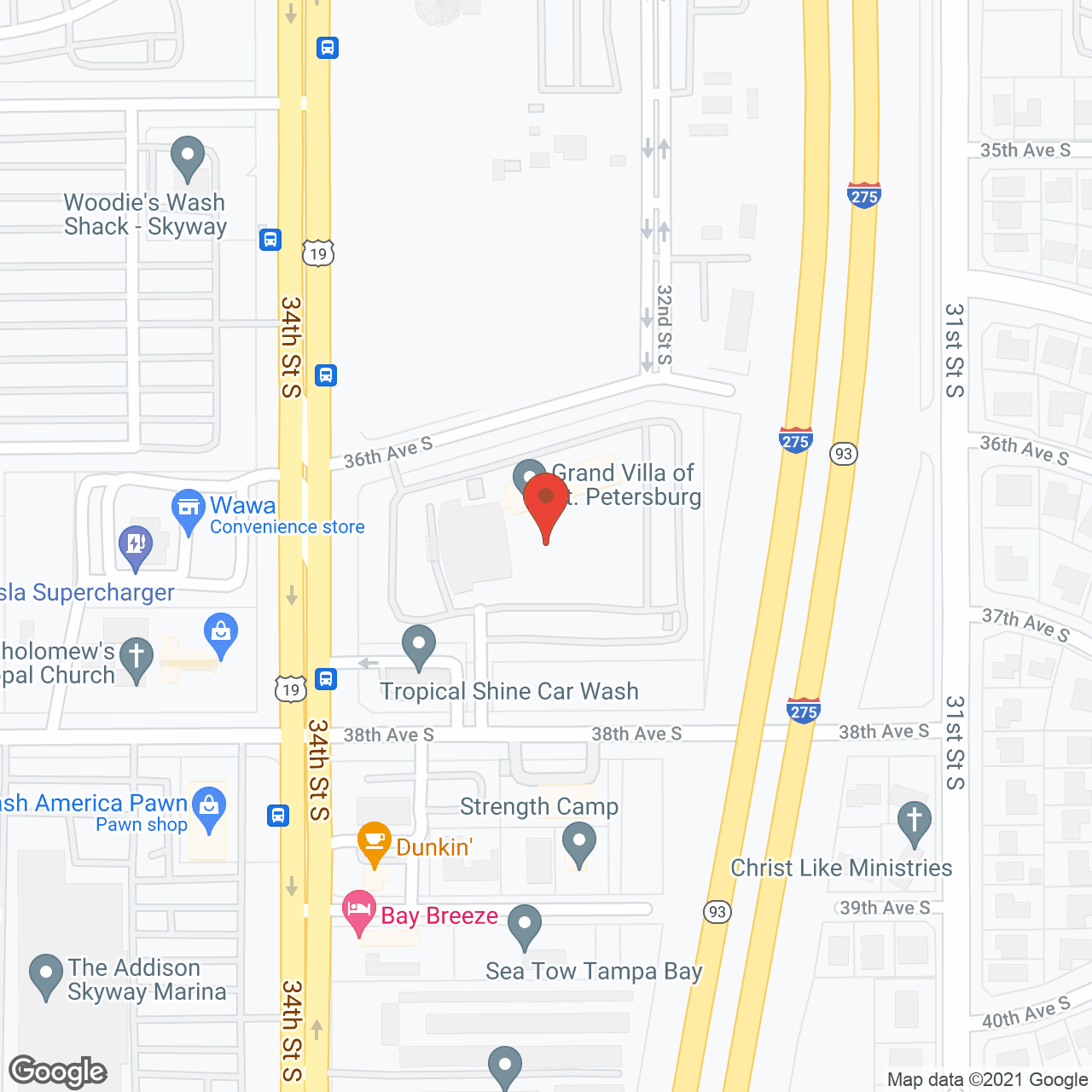 Salterra Senior Living at St. Petersburg in google map