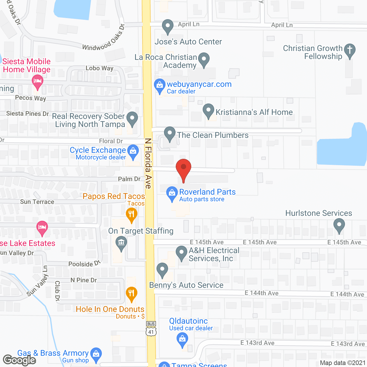 Angels Senior Living at North Tampa in google map