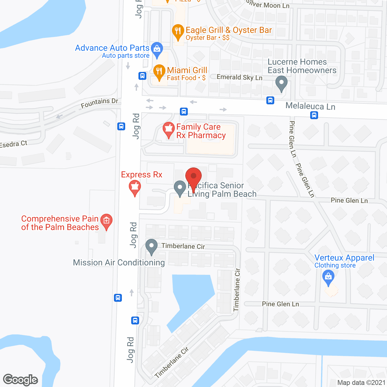 Cottages at Palm Beach in google map