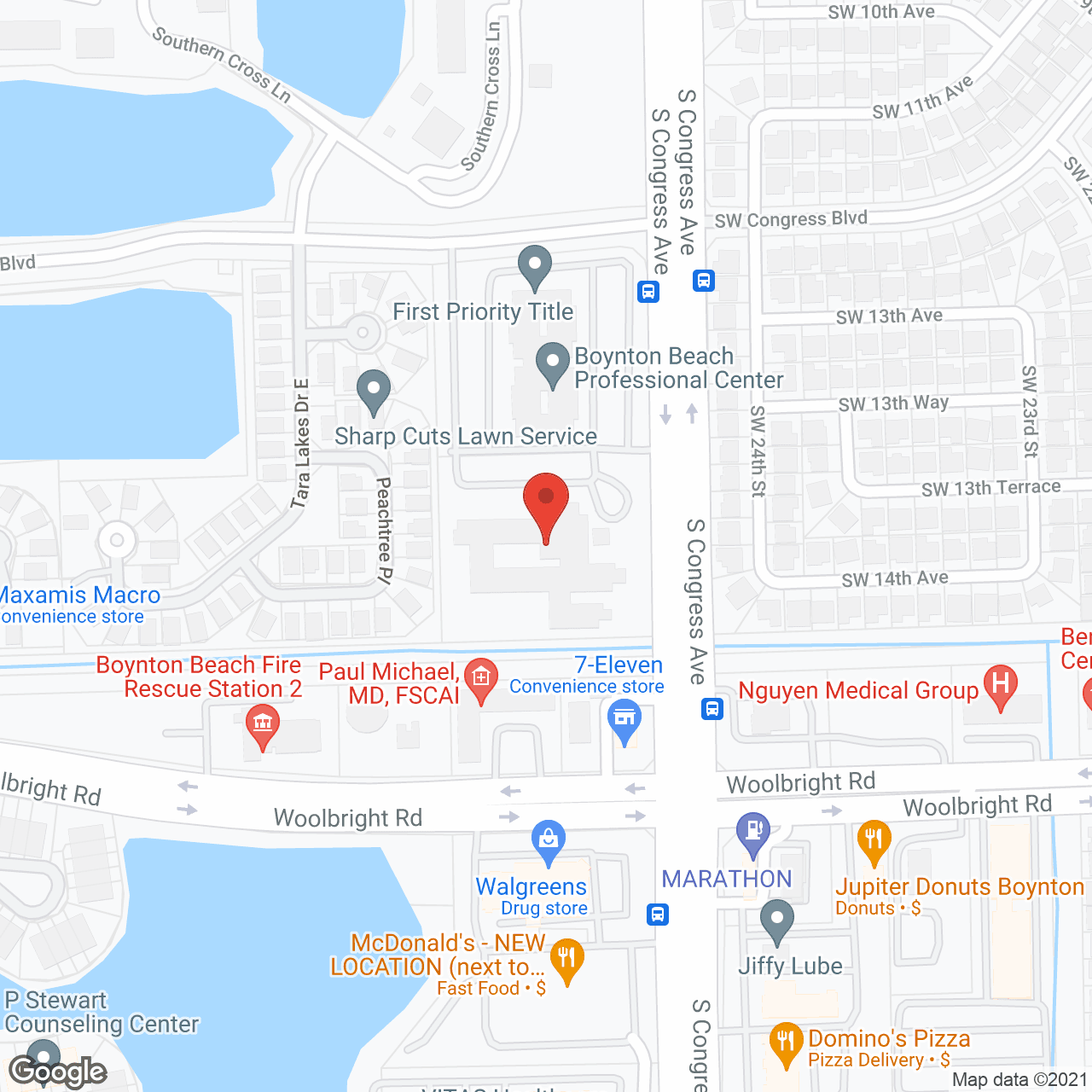 Barrington Terrace at Boynton Beach in google map