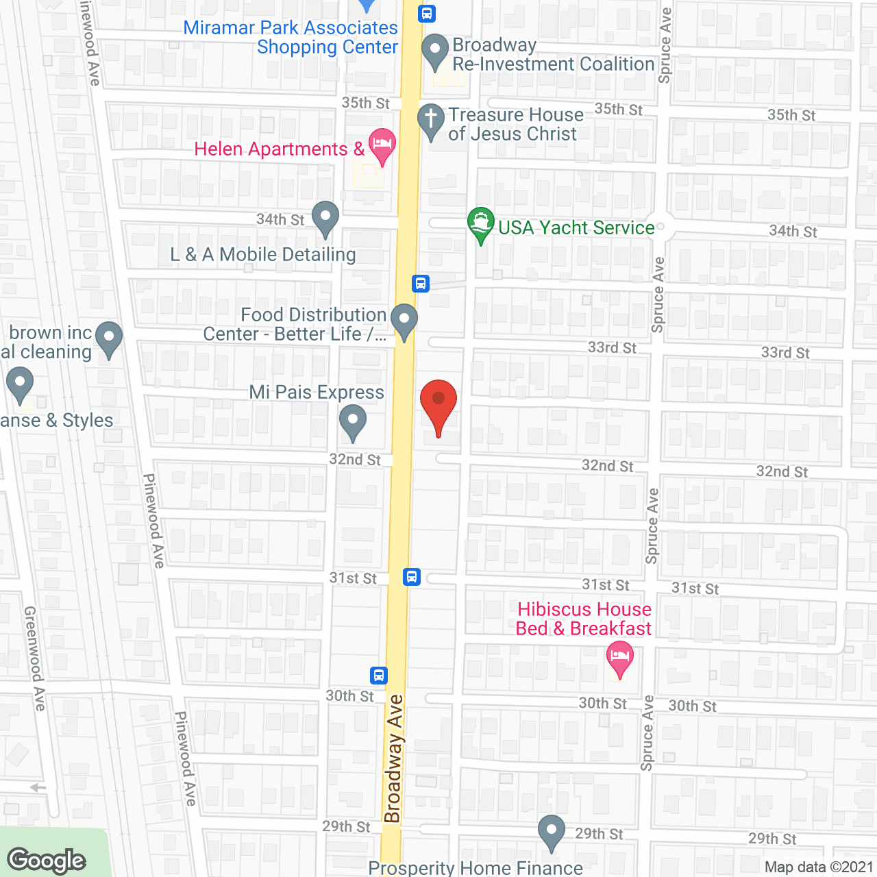 Palm Beach Eldercare in google map