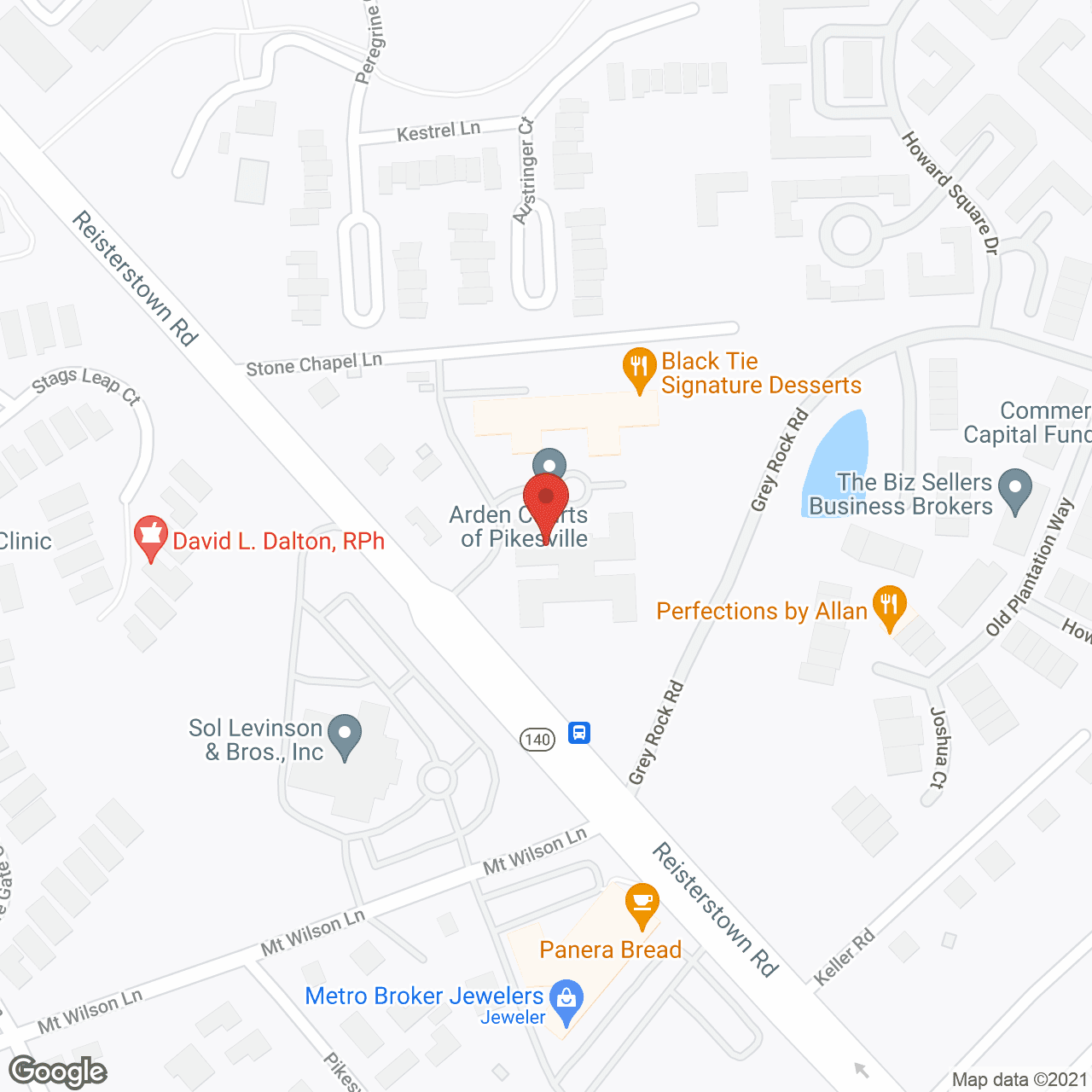 Arden Courts Pikesville, A Memory Care Community in google map