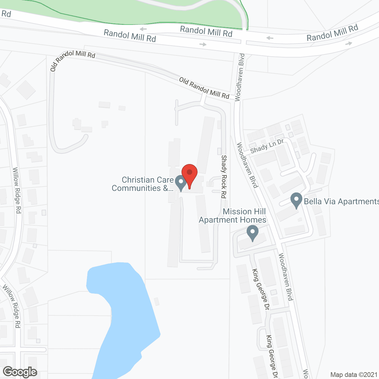 Lakewood Village in google map